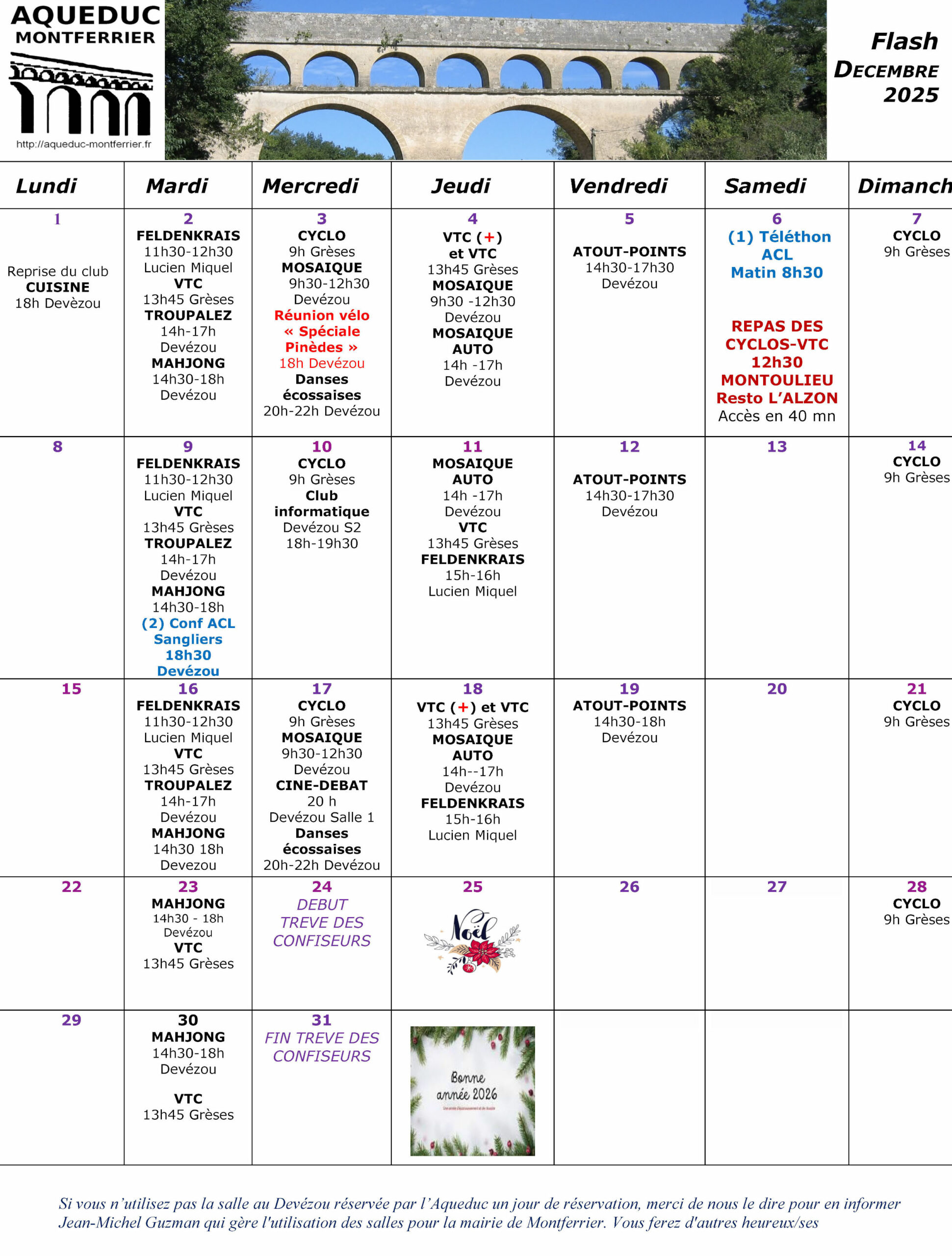 Aqueduc Flash Décembre 2025